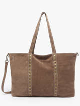 Schoudertas Velvet Leder Milano Beige velvet VE24113